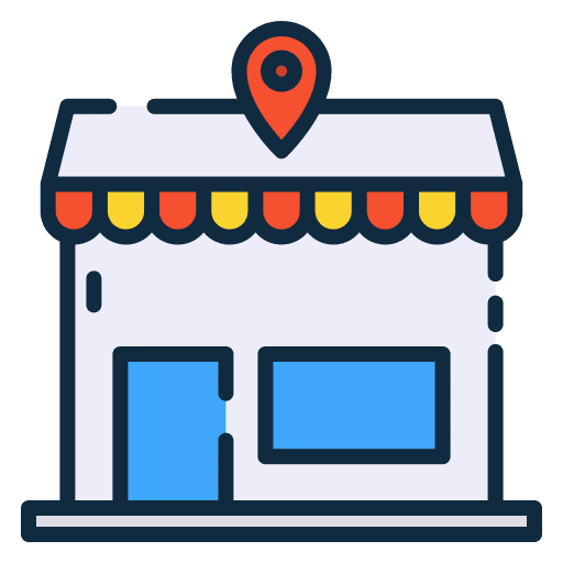 Location commerce shop business icon Location commerce shop business icon