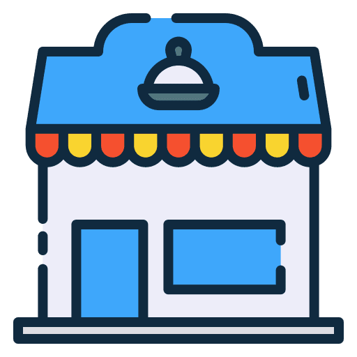 Restaurant coffee shop mobile store shop icon Restaurant coffee shop mobile store shop icon