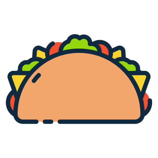 Taco mexican food traditional sandwich icon Taco mexican food traditional sandwich icon