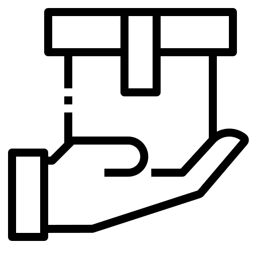Delivery pack receive shipping and delivery icon