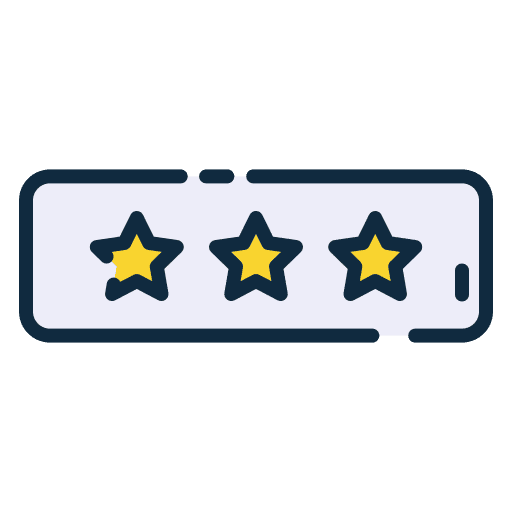 Rating computer commerce and shopping star icon Rating computer commerce and shopping star icon