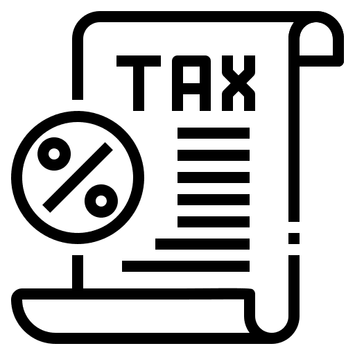 Tax payment tax percentage icon