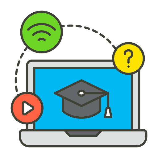 E learning e learning electronics study icon