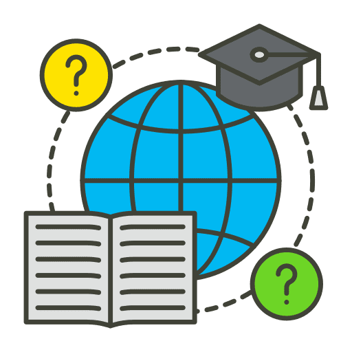 Online course globe distance learning knowledge icon