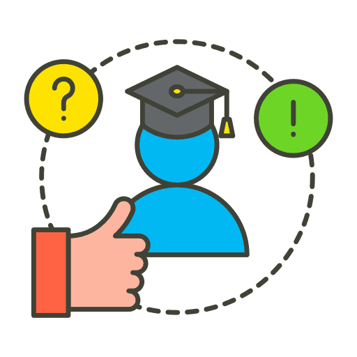 Student grades exam thumbs up student grades icon