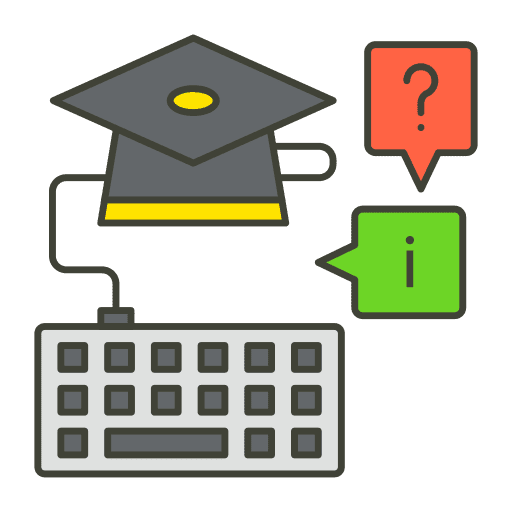 E learning mouse graduation hat electronics icon E learning mouse graduation hat electronics icon