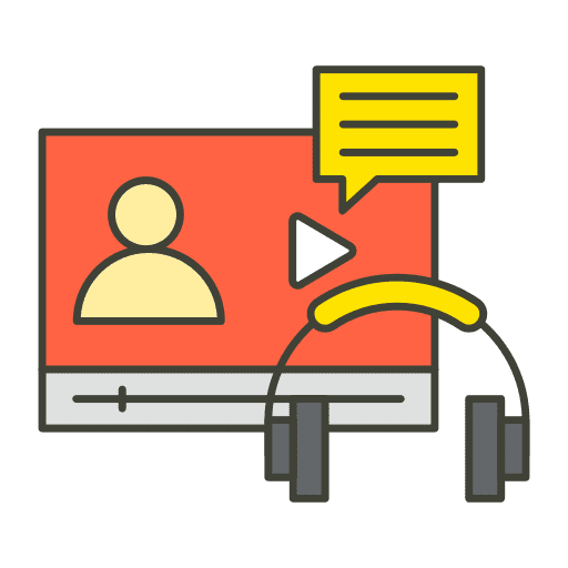 Video lecture online class course play button icon Video lecture online class course play button icon