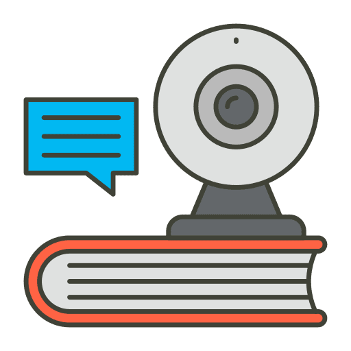 Webcam record online learning video tutorial icon Webcam record online learning video tutorial icon