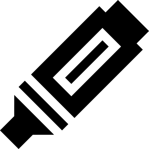 Marker underline education school material icon