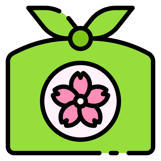 Furoshiki sakura wrapping art and design icon
