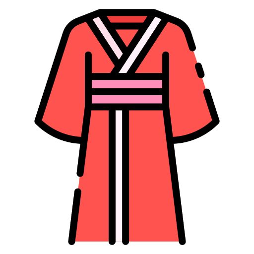 Kimono cloth japanese cultures icon