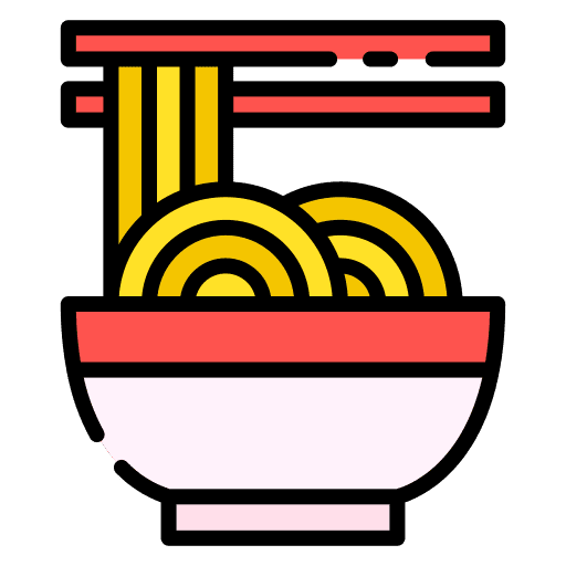 Ramen yakisoba noodles oriental icon