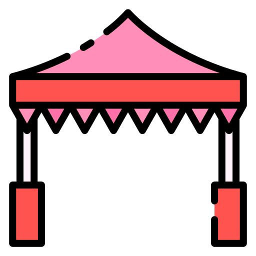 Tent entertainment tents stage icon