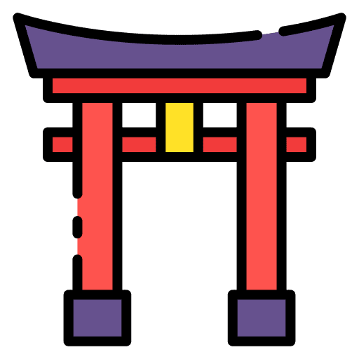Torii itsukushima shrine torii gate landmark icon