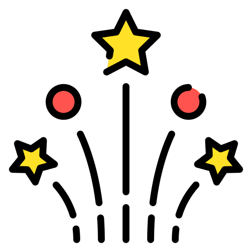 Fireworks celebration firework stars icon