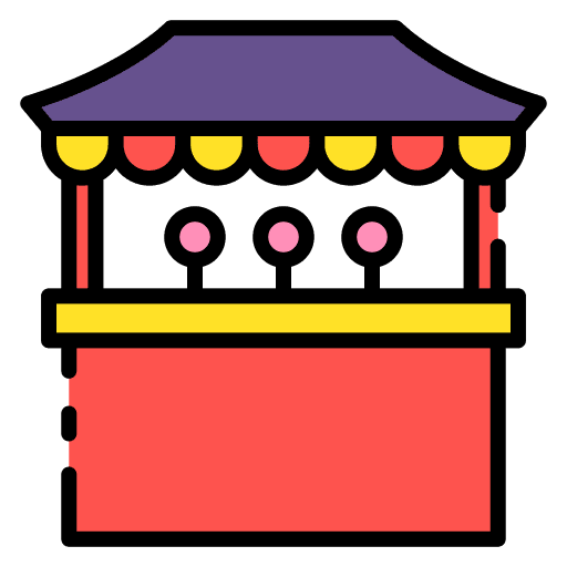Stand market street food food stall icon