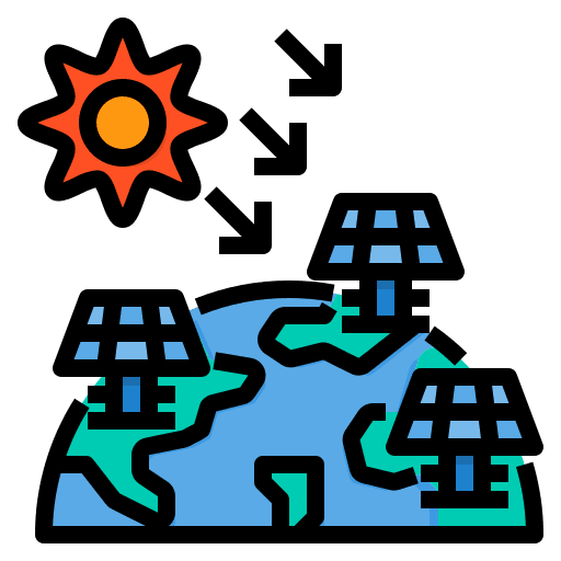 Solar energy green power renewable energy solar panel icon