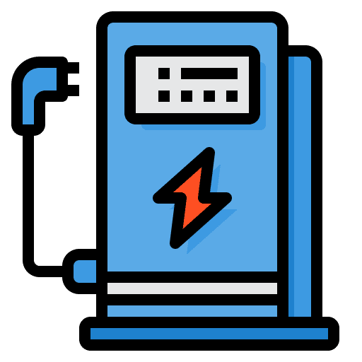 Electric station charging station eco charging icon