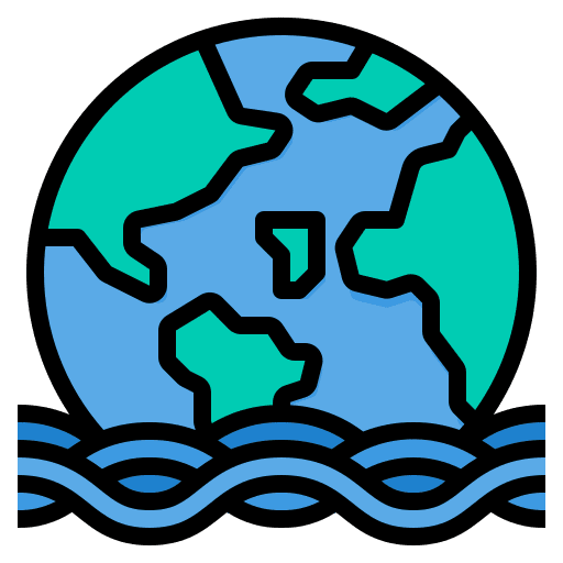 Flood floods sea level earth icon Flood floods sea level earth icon