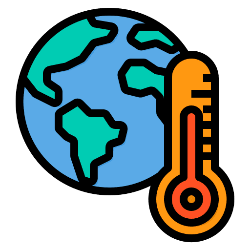 Global warming summer climate ecology and environment icon Global warming summer climate ecology and environment icon