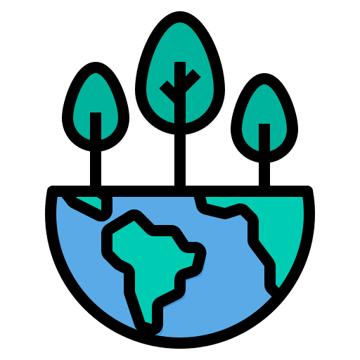 Green earth world nature sustainability icon