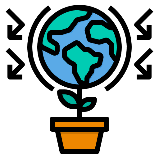 Green planet sustainability world ecologic icon Green planet sustainability world ecologic icon