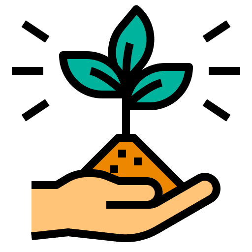 Plant farming and gardening hand maturity icon Plant farming and gardening hand maturity icon