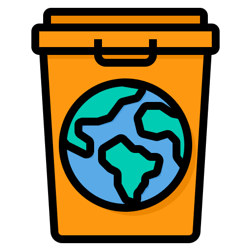 Trash garbage trash recycling container icon