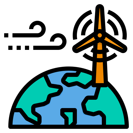 Wind turbine wind planet earth ecology and environment icon Wind turbine wind planet earth ecology and environment icon