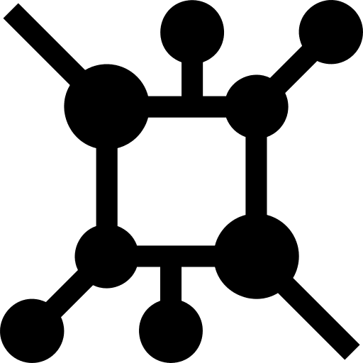 Nano technology structure particles nano technology icon