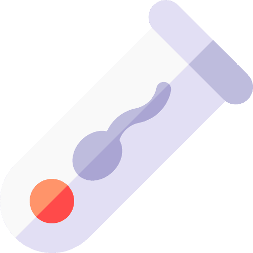 Ivf test tube insemination spermatozoid icon