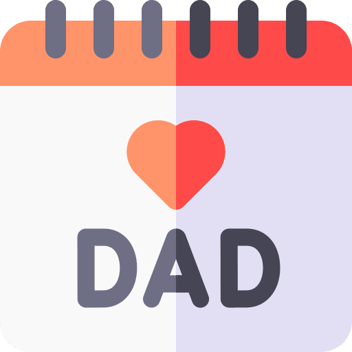 Calendar heart celebration dad icon Calendar heart celebration dad icon