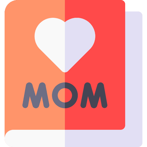 Card heart love mom icon Card heart love mom icon