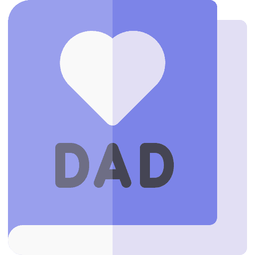 Card message heart fathers day icon Card message heart fathers day icon