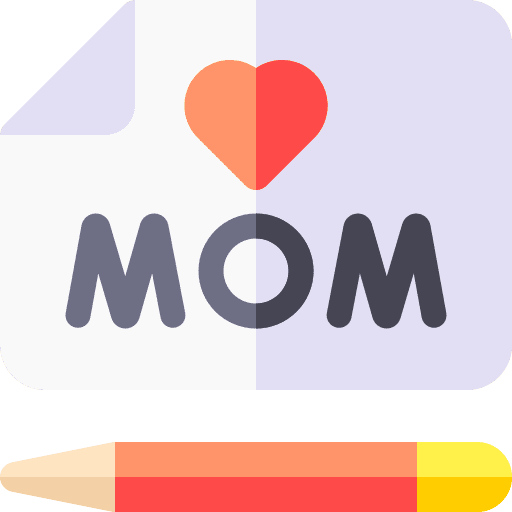 Paper mothers day mom heart icon Paper mothers day mom heart icon