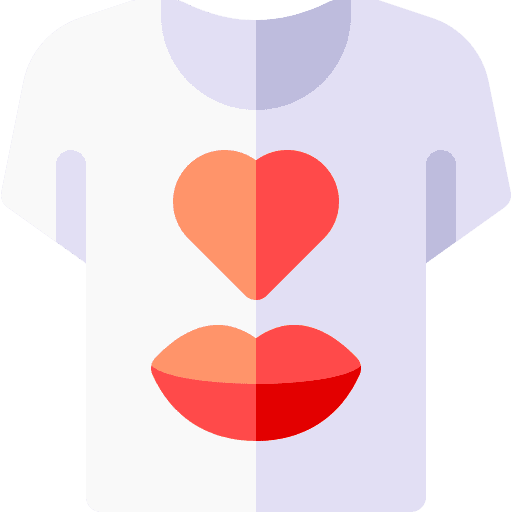 Tshirt garment heart love icon Tshirt garment heart love icon