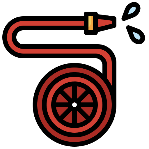 Fire hose water hose security firefighter icon Fire hose water hose security firefighter icon