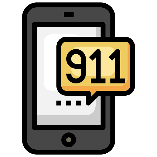Emergency call mobile phone communications cellphone icon Emergency call mobile phone communications cellphone icon