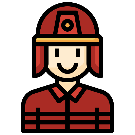 Firefighter professions and jobs rescuer occupation icon Firefighter professions and jobs rescuer occupation icon