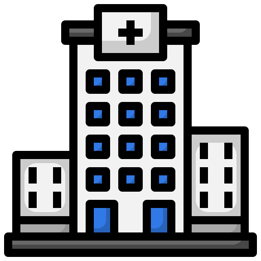 Hospital healthcare and medical hospital building icon Hospital healthcare and medical hospital building icon