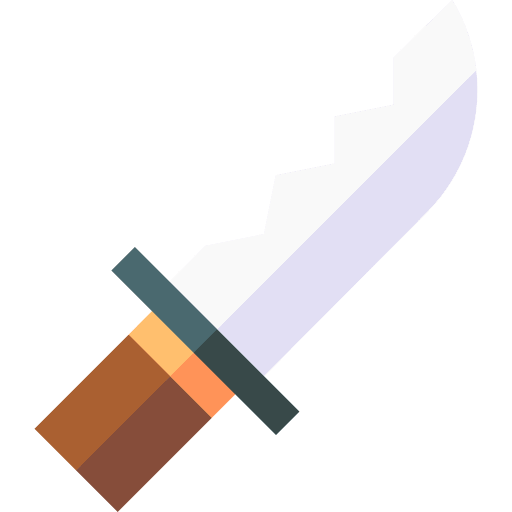Knife crime weapon fight icon