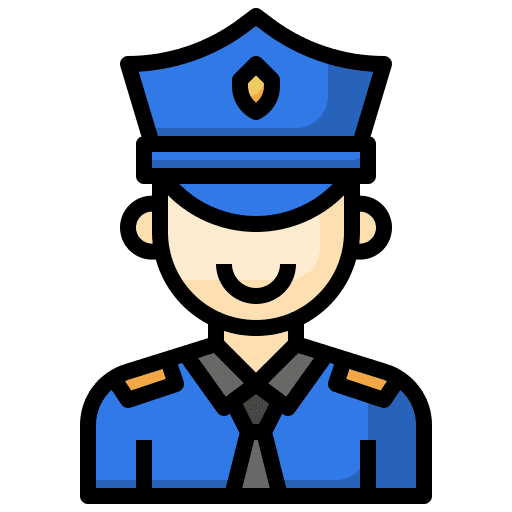 Police security guard person guard icon Police security guard person guard icon