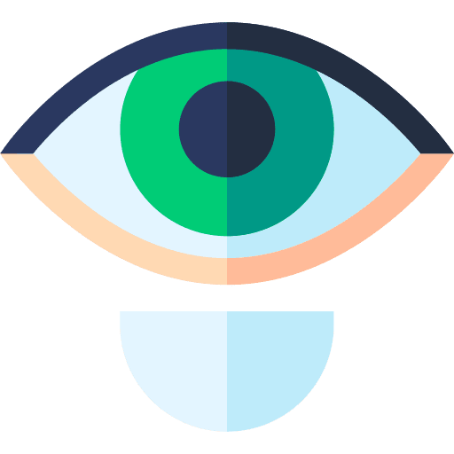 Contact lens optical healthcare and medical eye lens icon