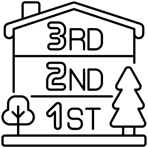Multistorey housing floor property icon