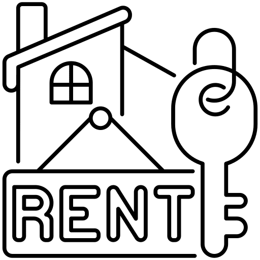 Rent home property housing icon