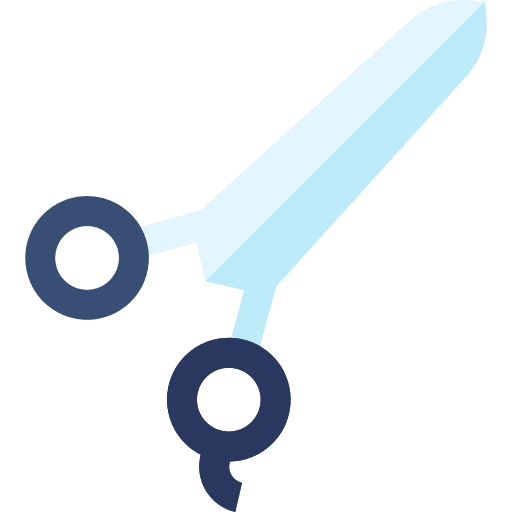 Scissors cutting hair tool icon Scissors cutting hair tool icon