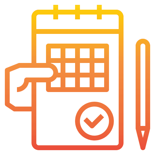 Check calendar planning time planning icon
