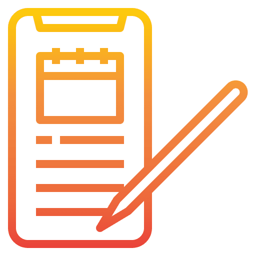 Mobile application fields electronics pen icon