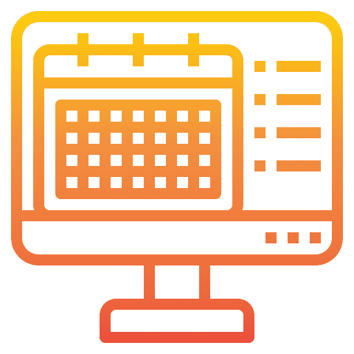 Time adn date online schedule time and date icon