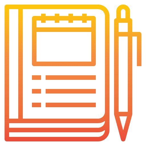 Write agenda appointment book planner icon